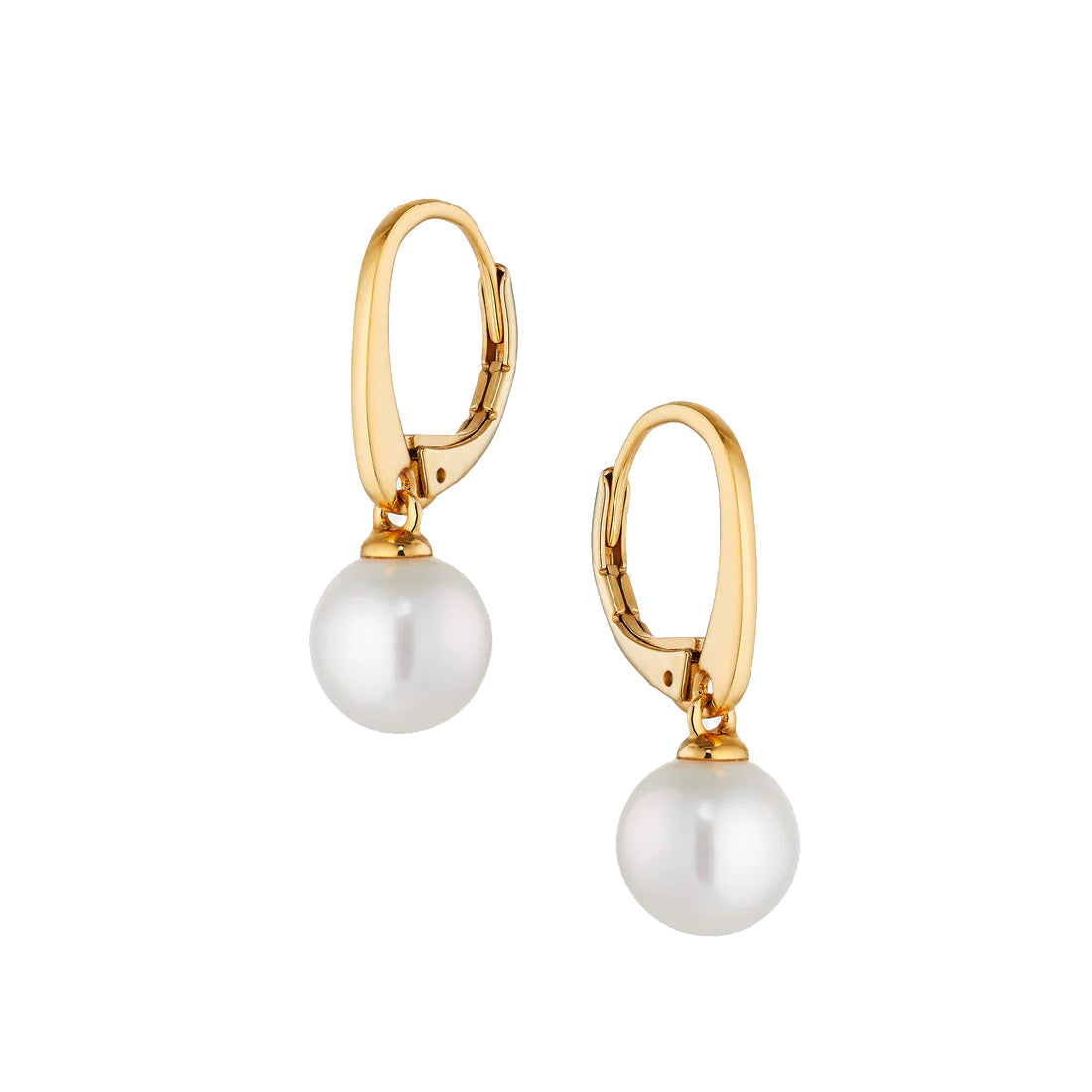 Kaunid kullatud hõbekõrvarõngad pärliga "Nancy"