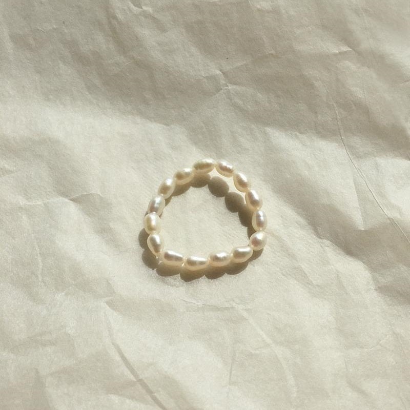Natural pearl ring
