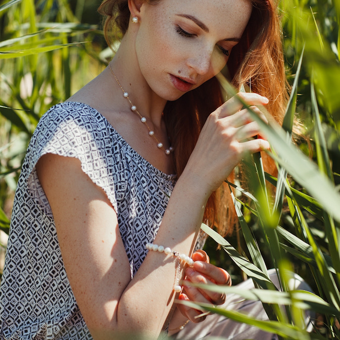 Natural pearl bracelet "Classic"