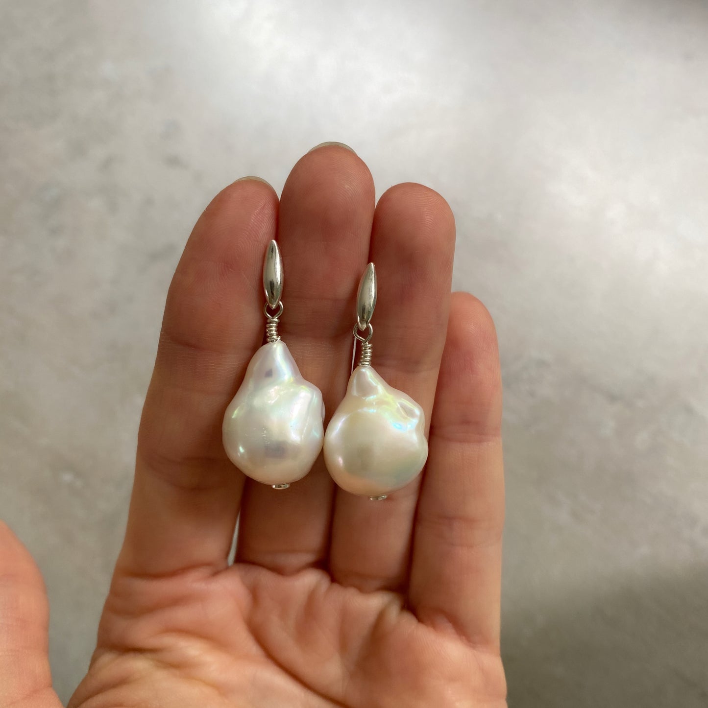 Pärliga kaunid hõbekõrvarõngad 925