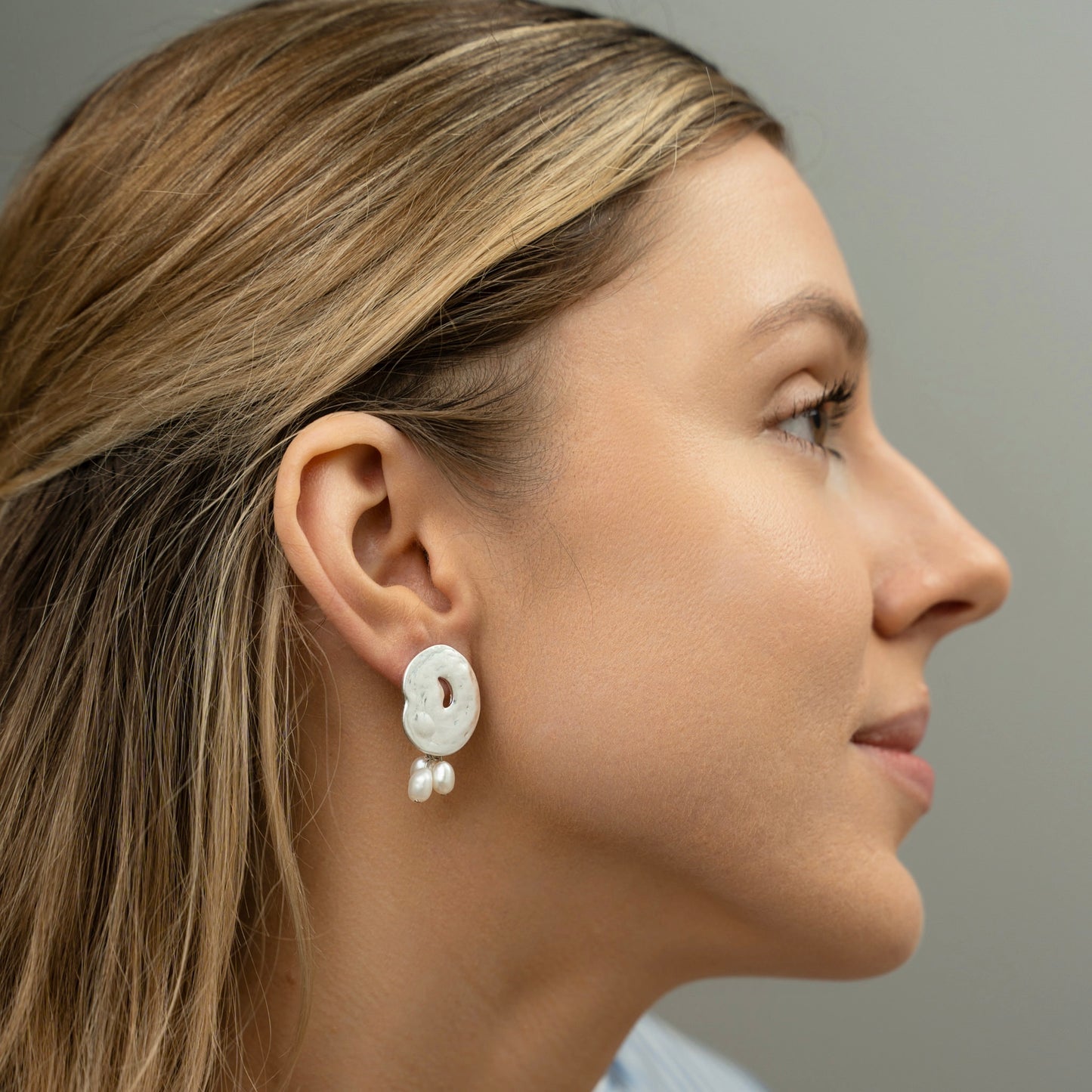 Sudraba auskari ar dabīgām pērlēm "Lovely"