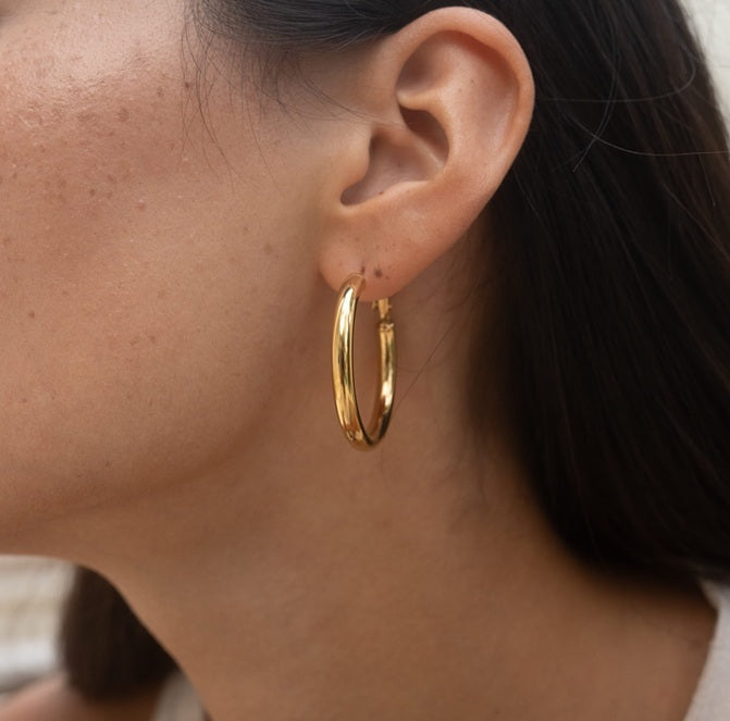 Auskari "Bold 3cm hoops"