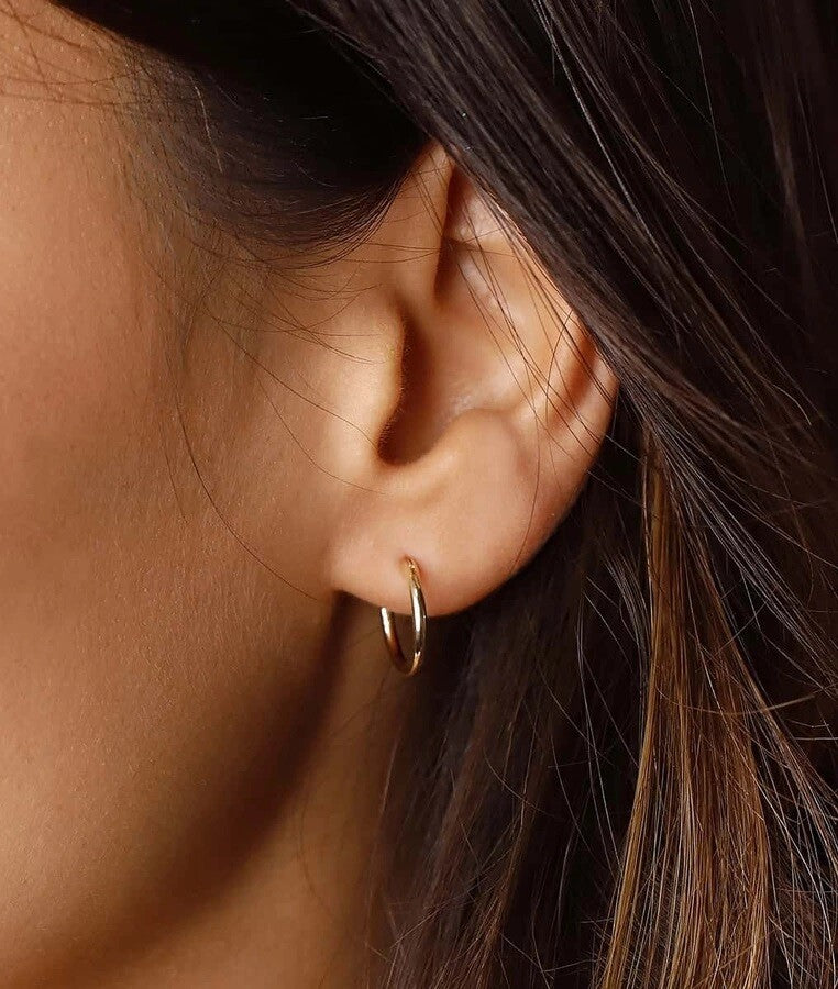 Kullatud hõbekõrvarõngad "13mm"