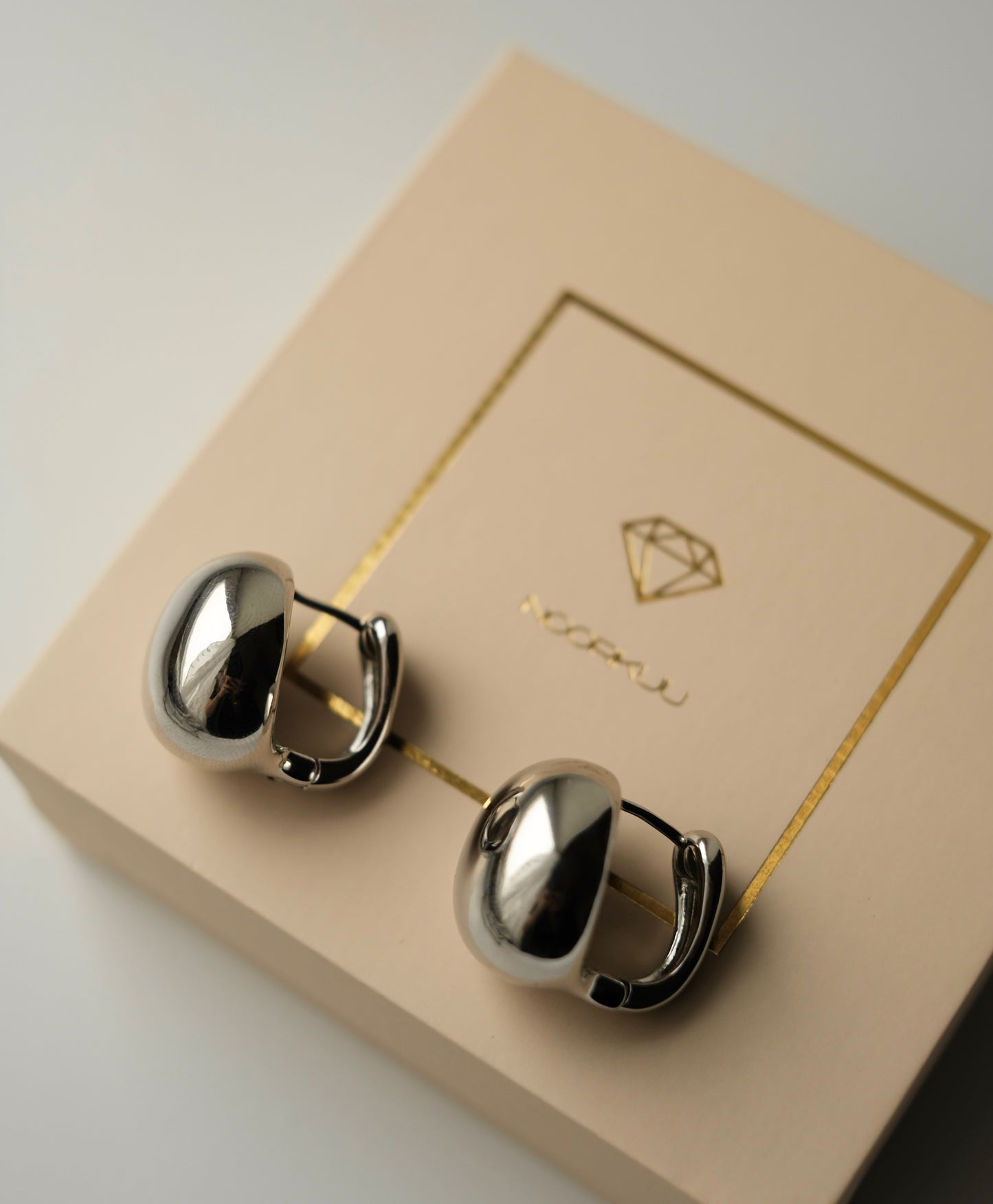 Auskari "Big Bubbles silver"