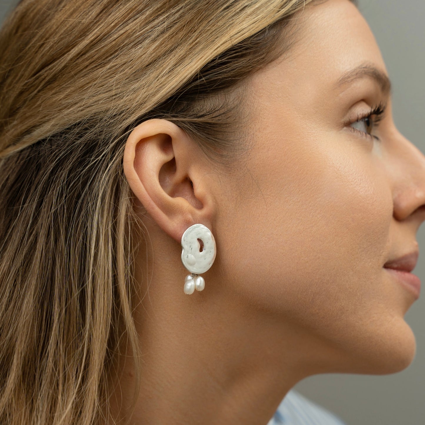 Sudraba auskari ar dabīgām pērlēm "Lovely"