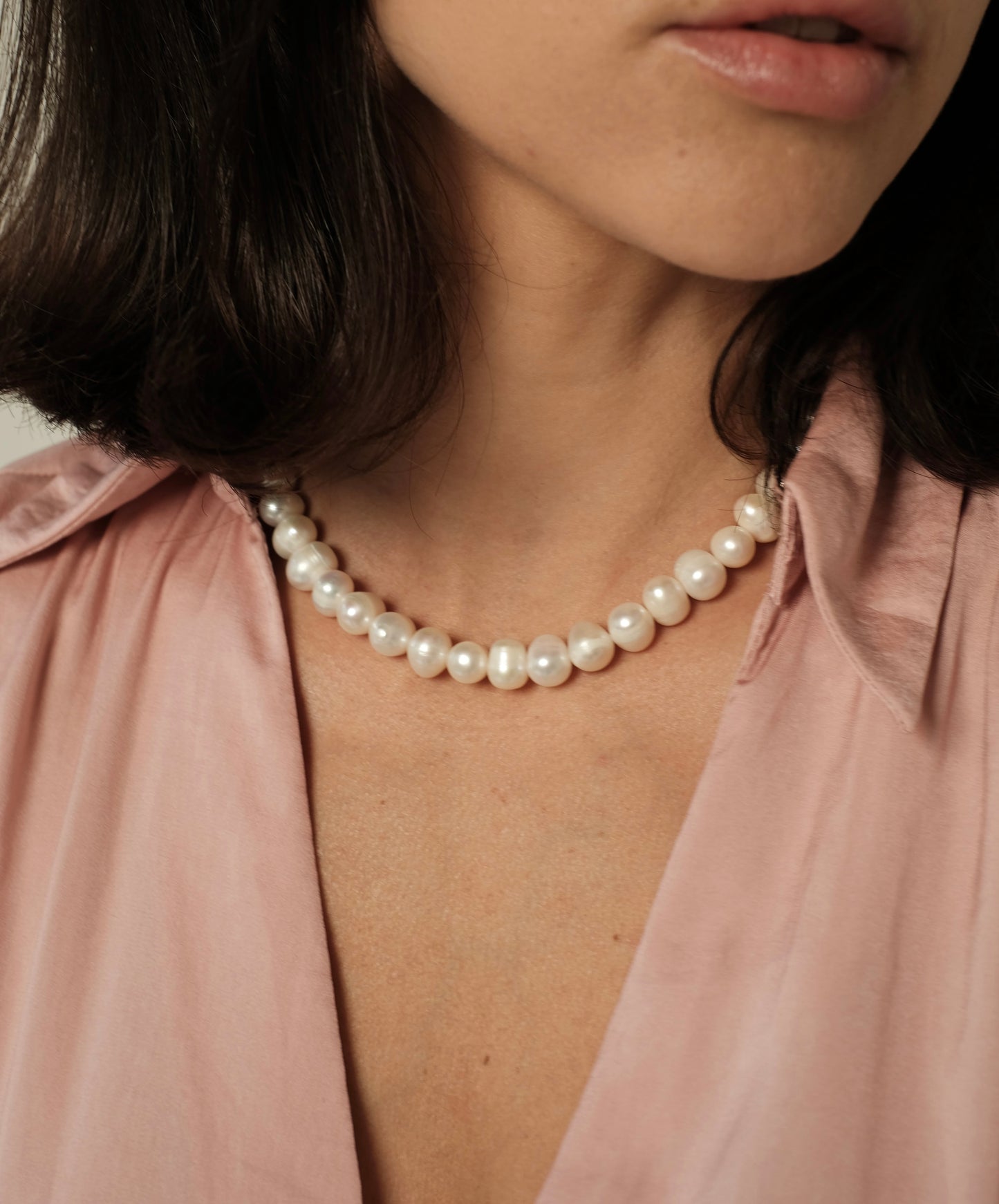 Natūralių perlų vėrinys "Big classic"