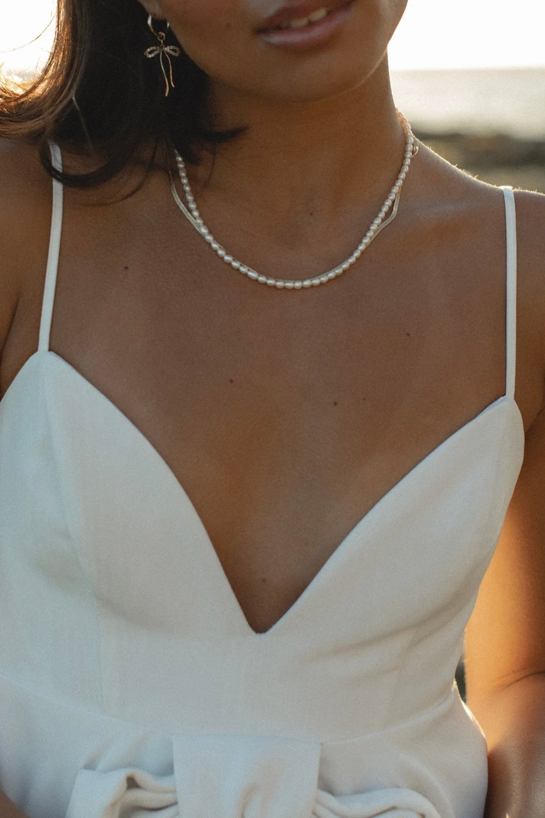 Dabīgo pērļu kaklarota (ovālās pērles)