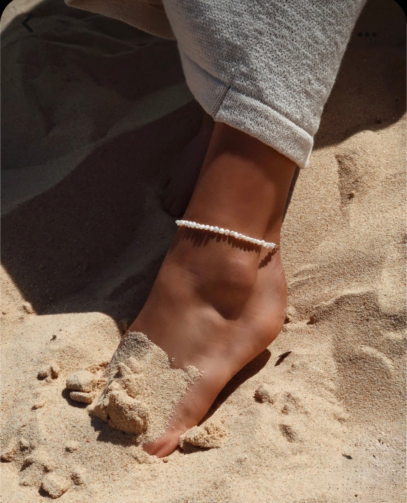 Pearl anklet "Irregular"