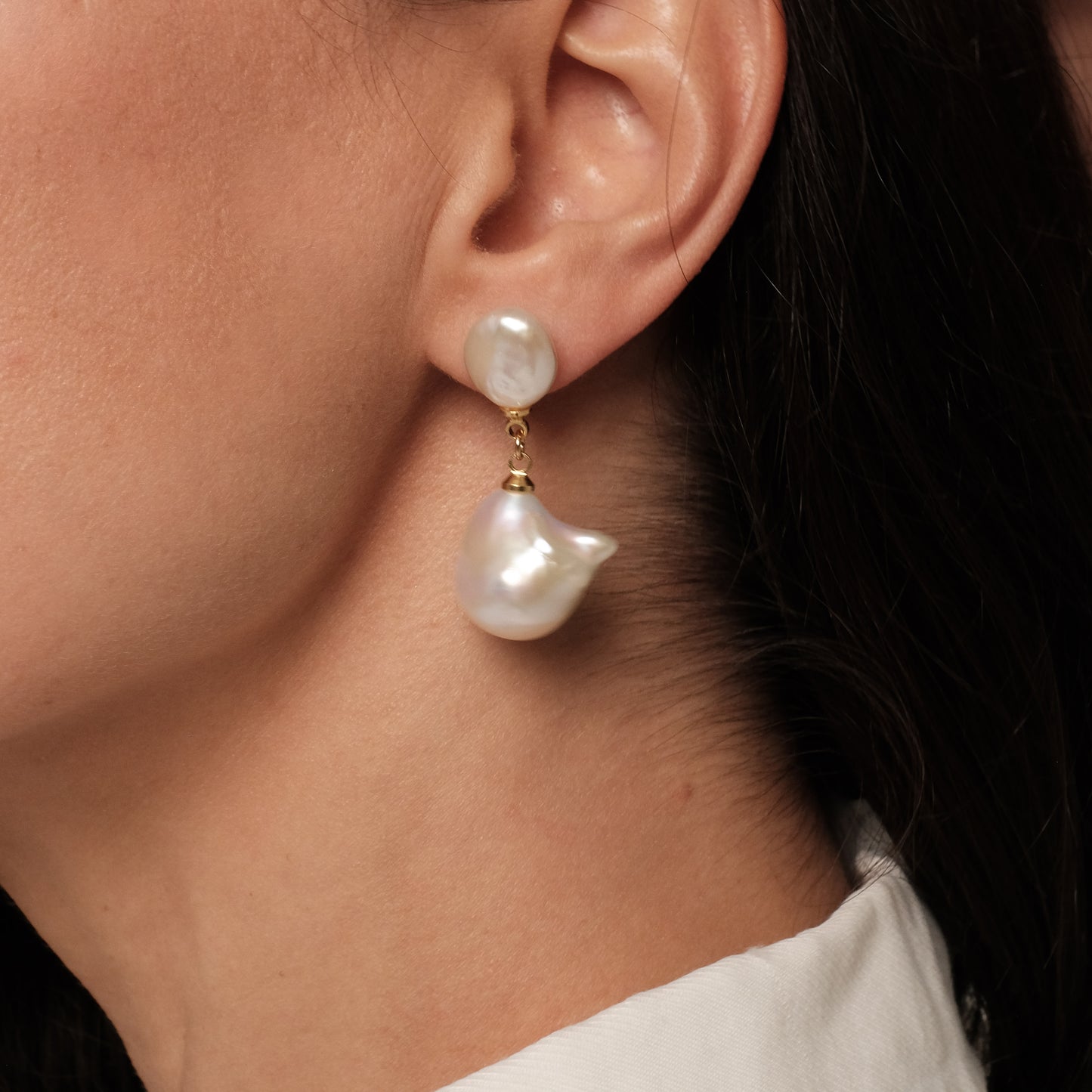 Kullatud kõrvarõngad pärliga "Eliana"