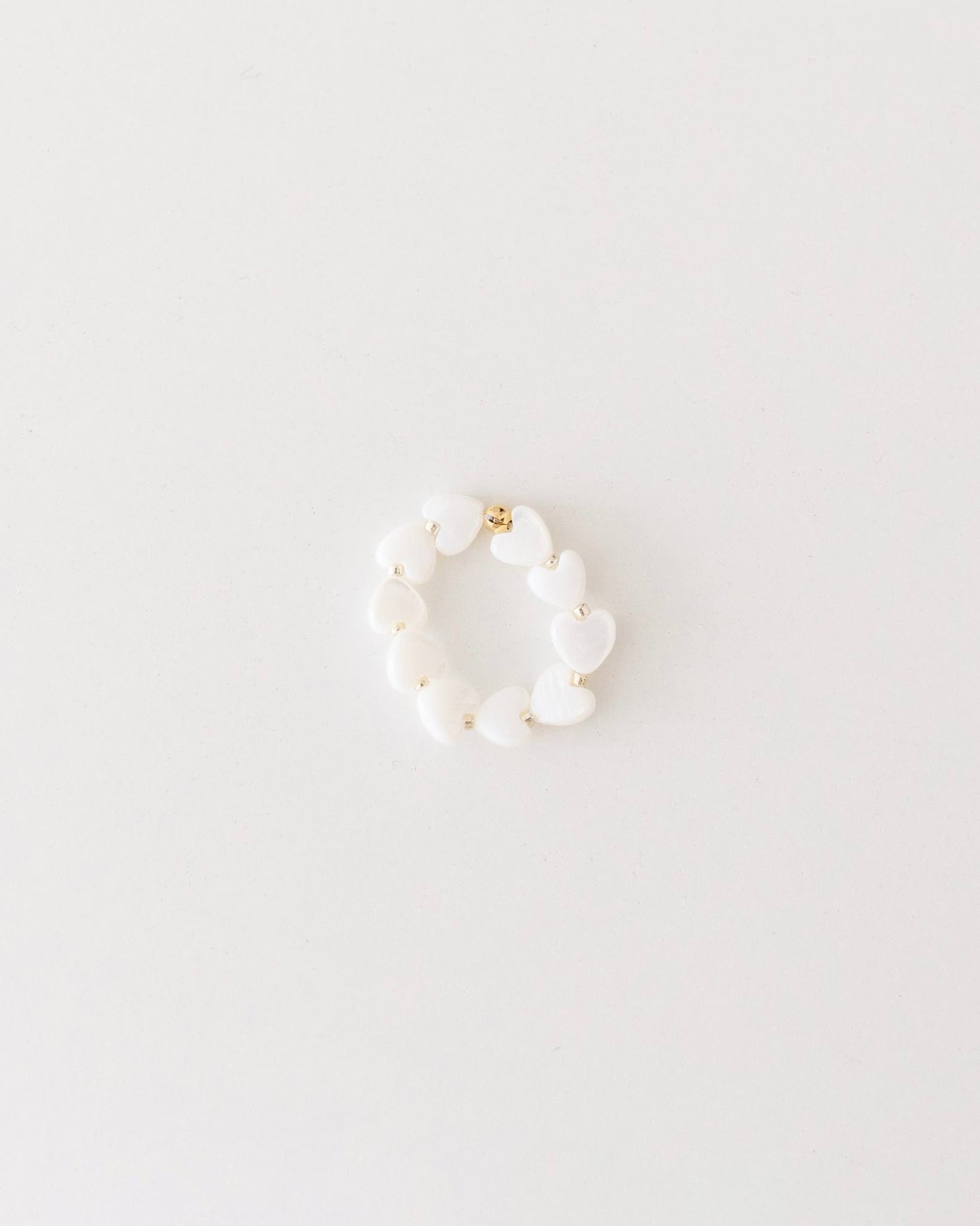 Dabīga perlamutra gredzens + sudraba detaļas