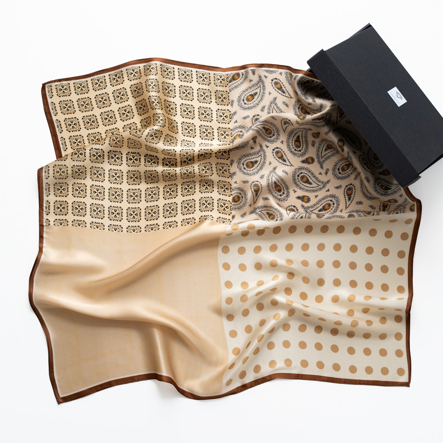 100% silk scarf "Warm colors"