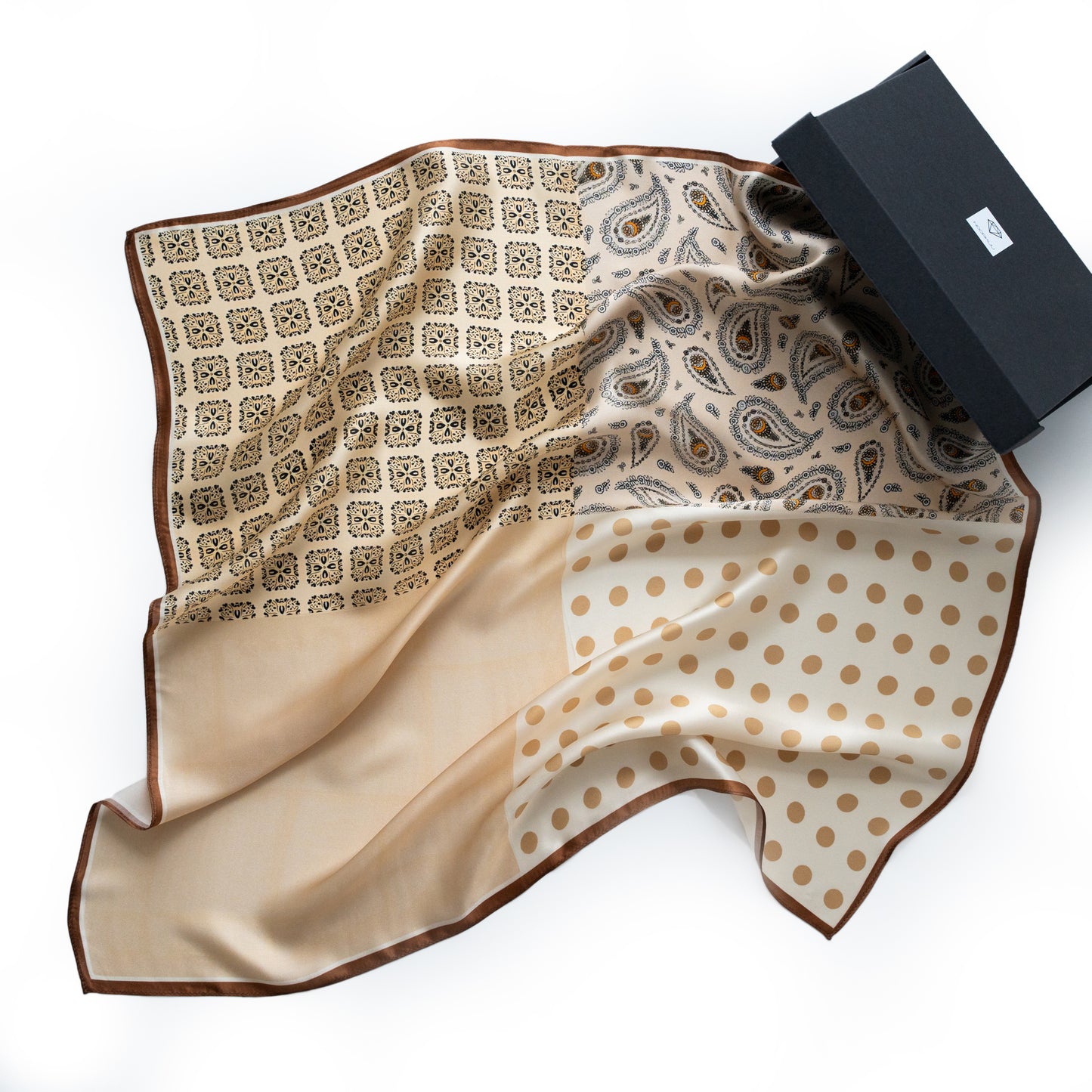100% silk scarf "Warm colors"