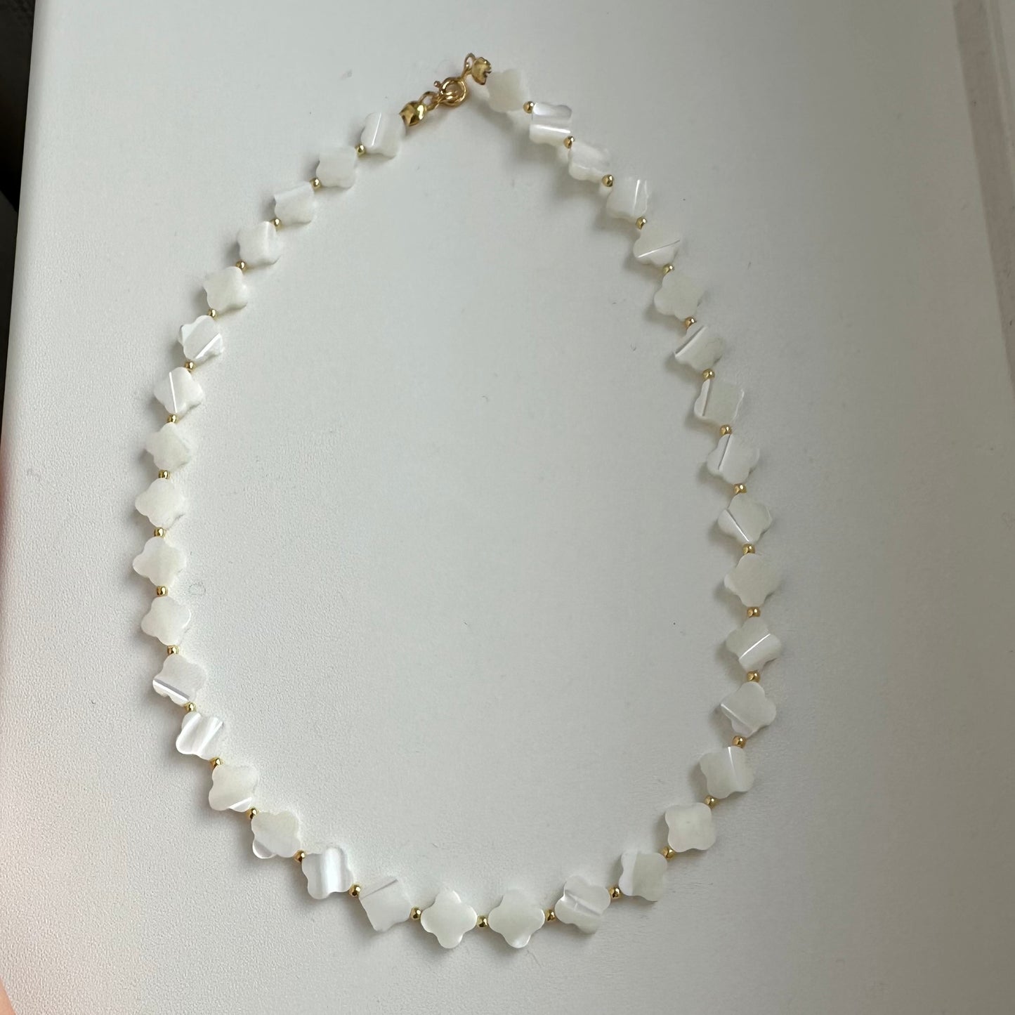 Mother of pearl necklace "Cross"