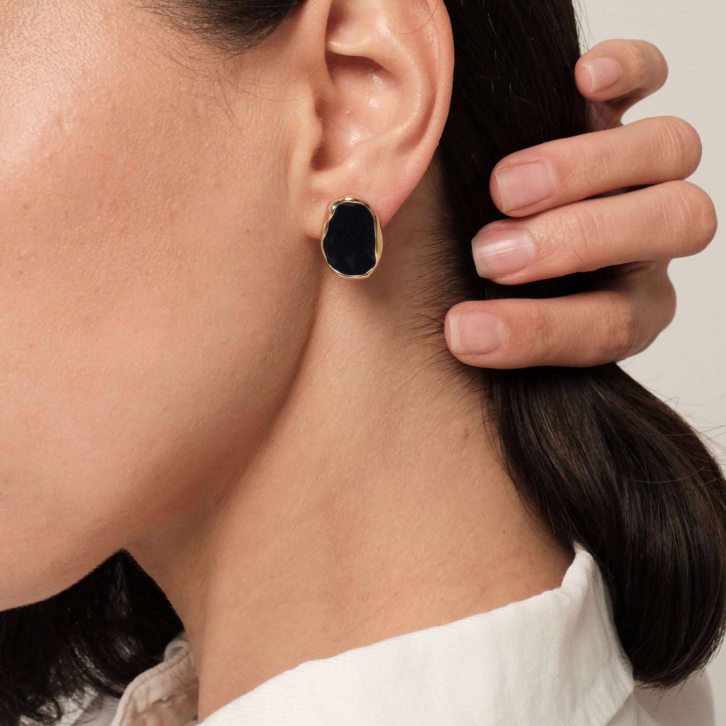 Auskarai "Flash dark blue/ black"