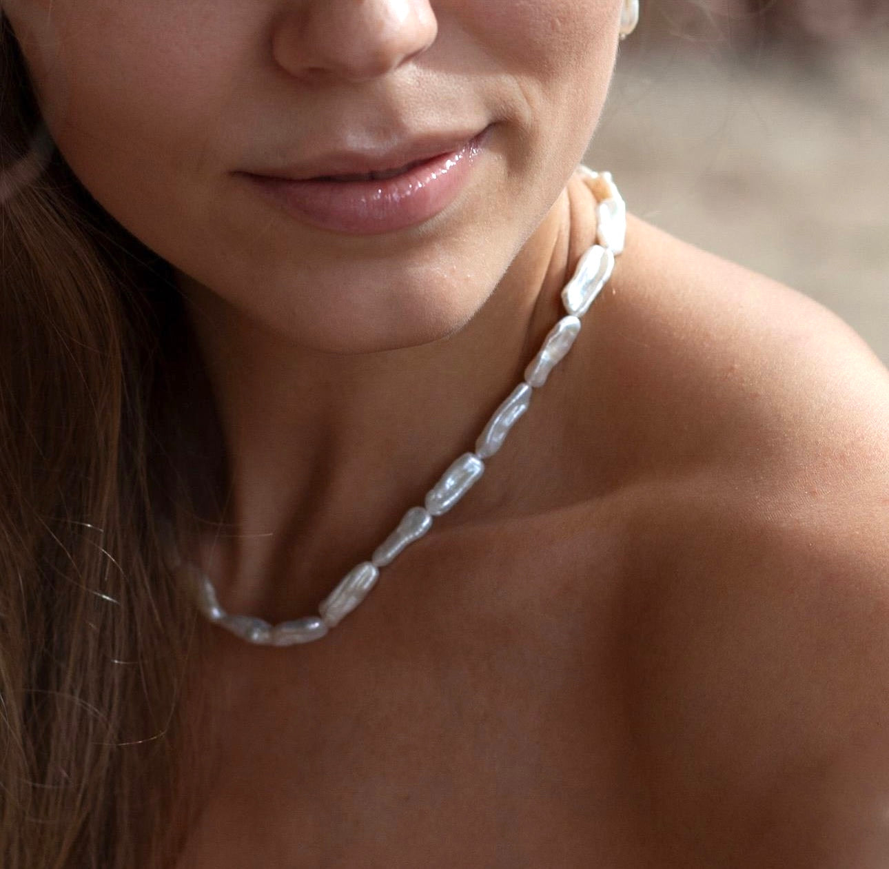 Natūralių perlų vėrinys "Karine"