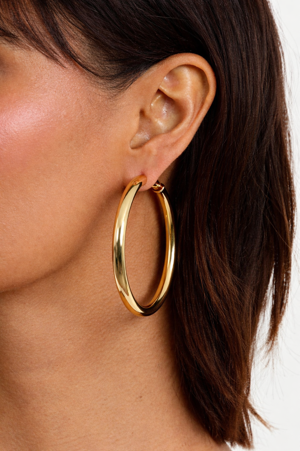 Auskarai "Bold 6cm hoops"