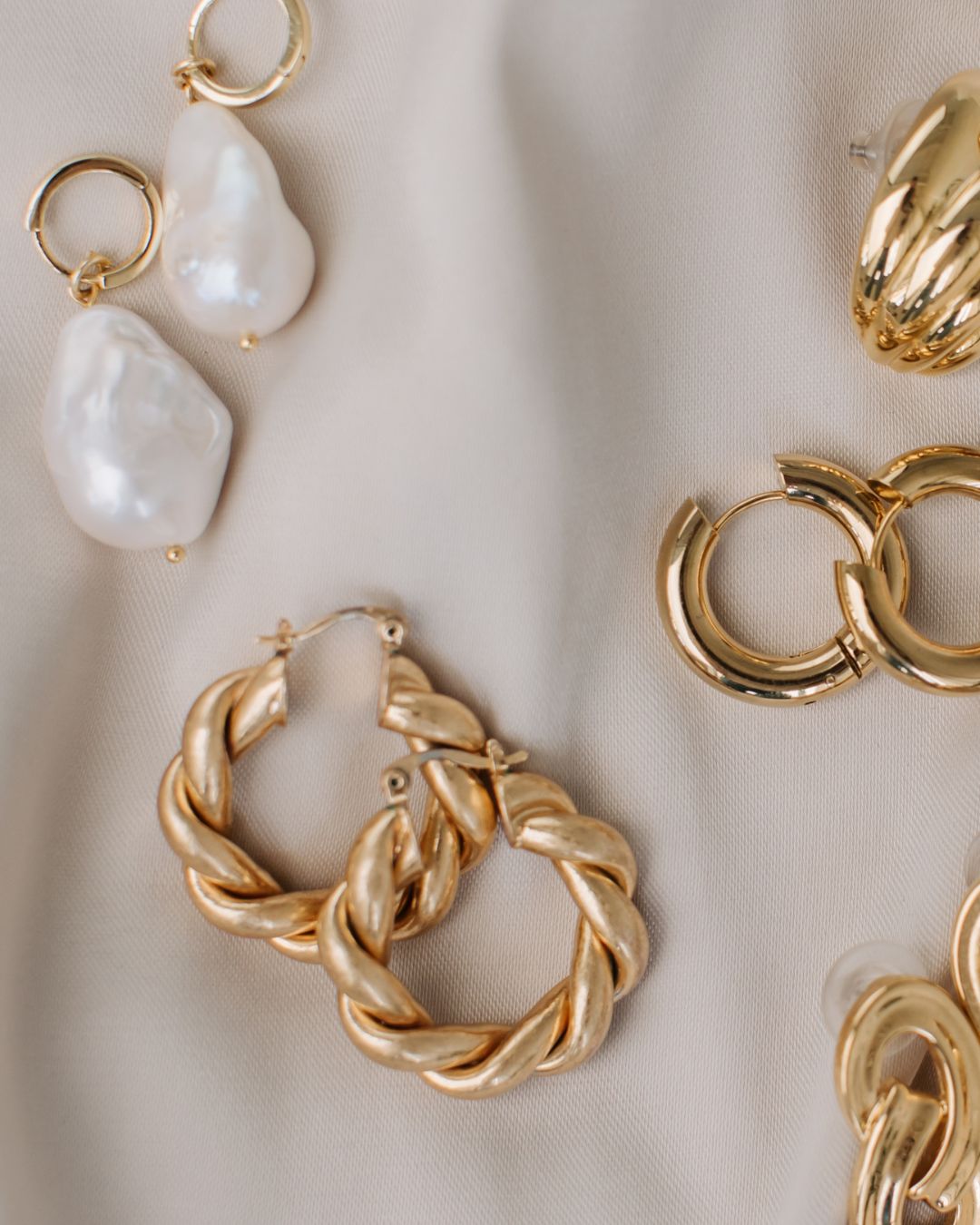 925 sterling silver gold plated earrings with Baroque pearls