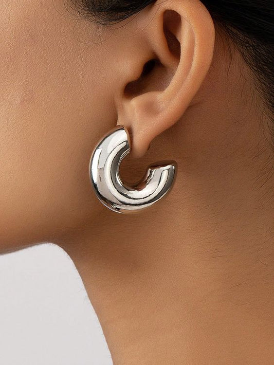 Earrings "Bold hoops silver"