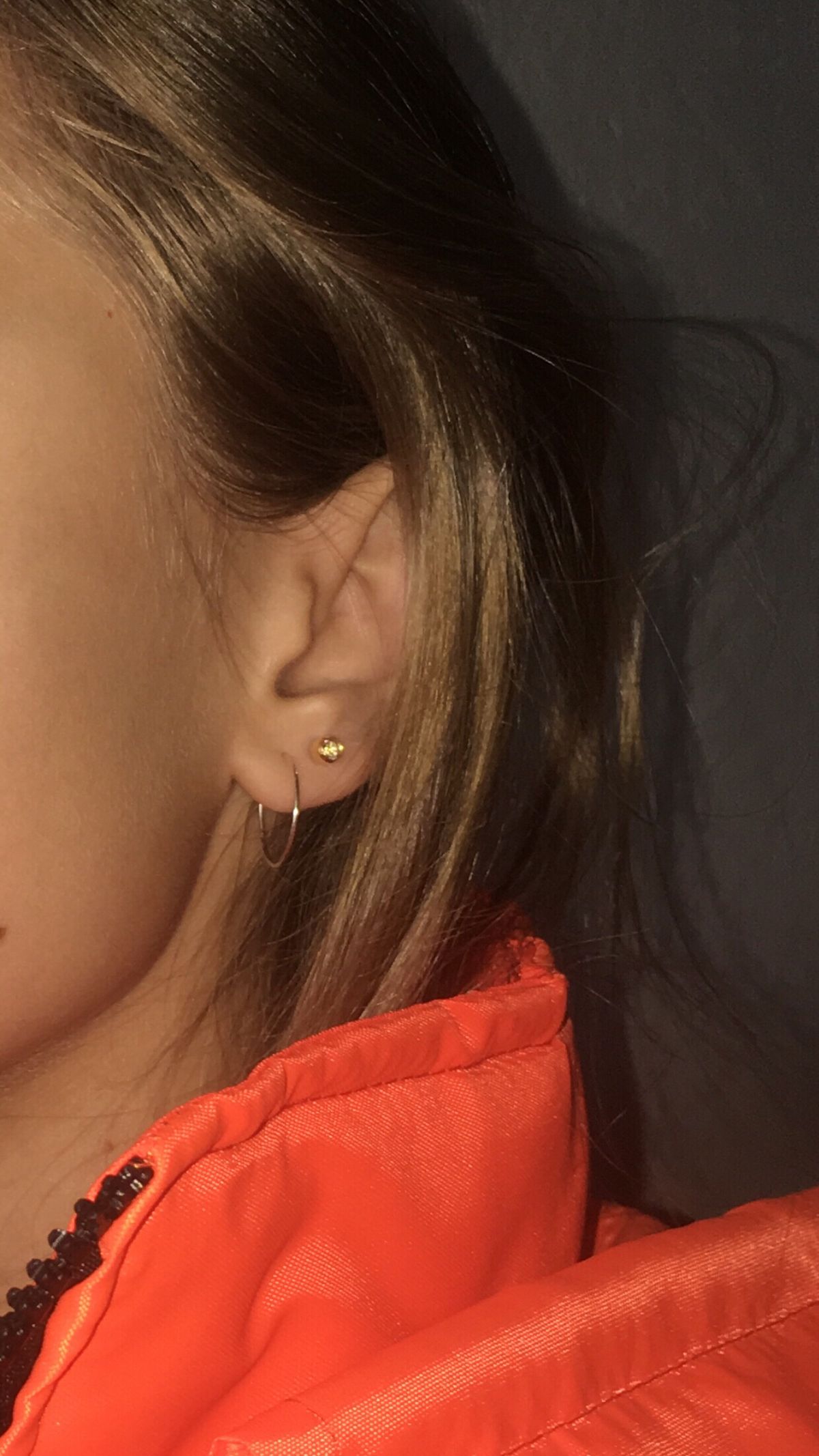 Sterling silver gold plated earrings "4mm gold"