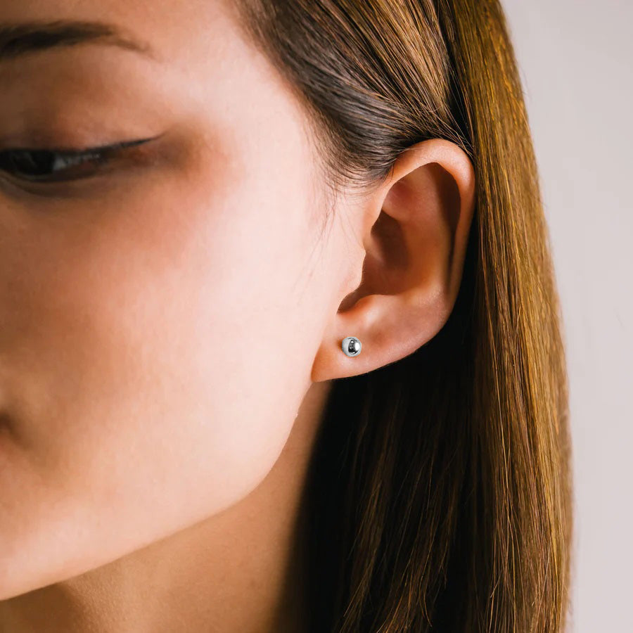 925 prabos sidabriniai auskarai "Bubble silver"