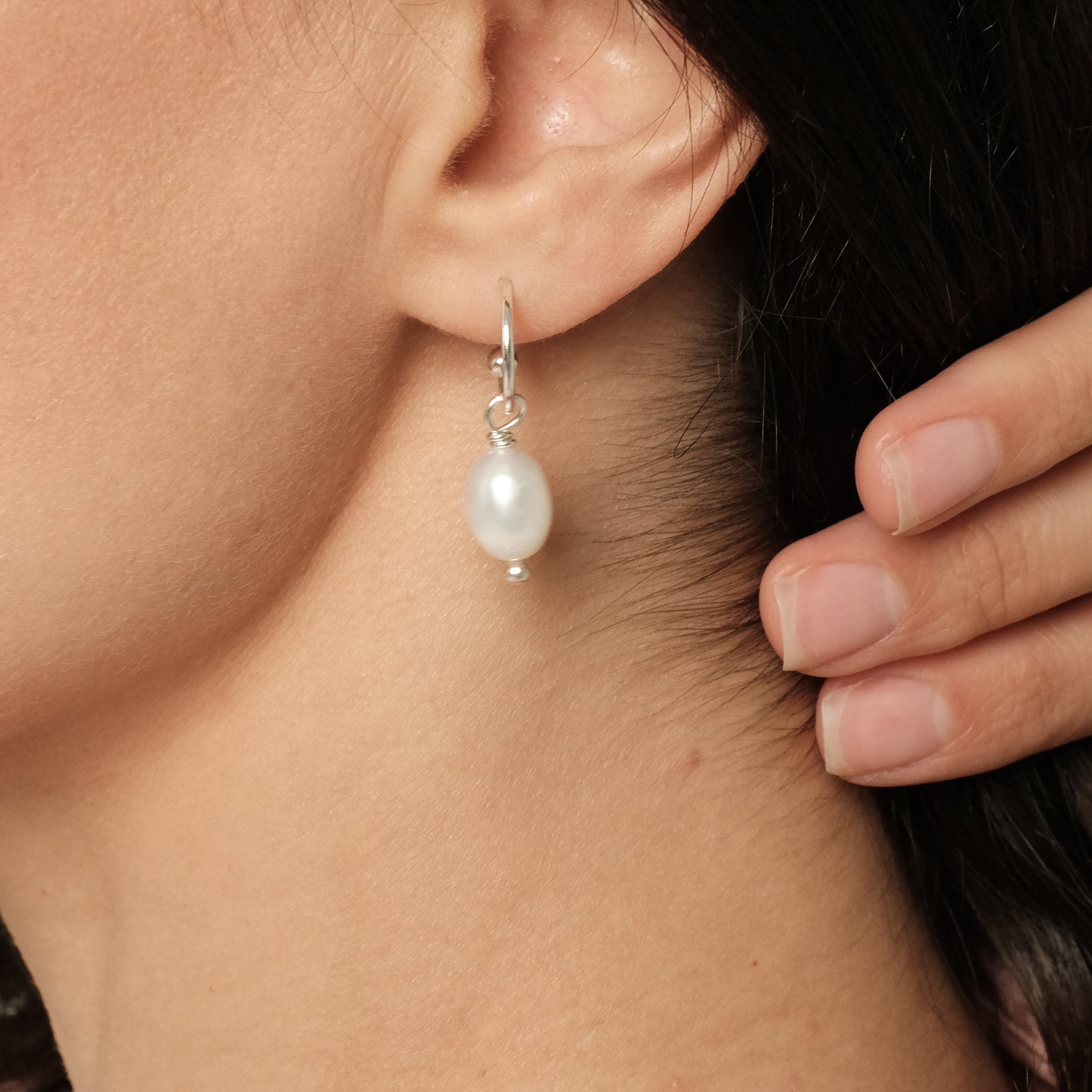 Kaunid pärlitega hõbekõrvarõngad, KAKS ÜHES