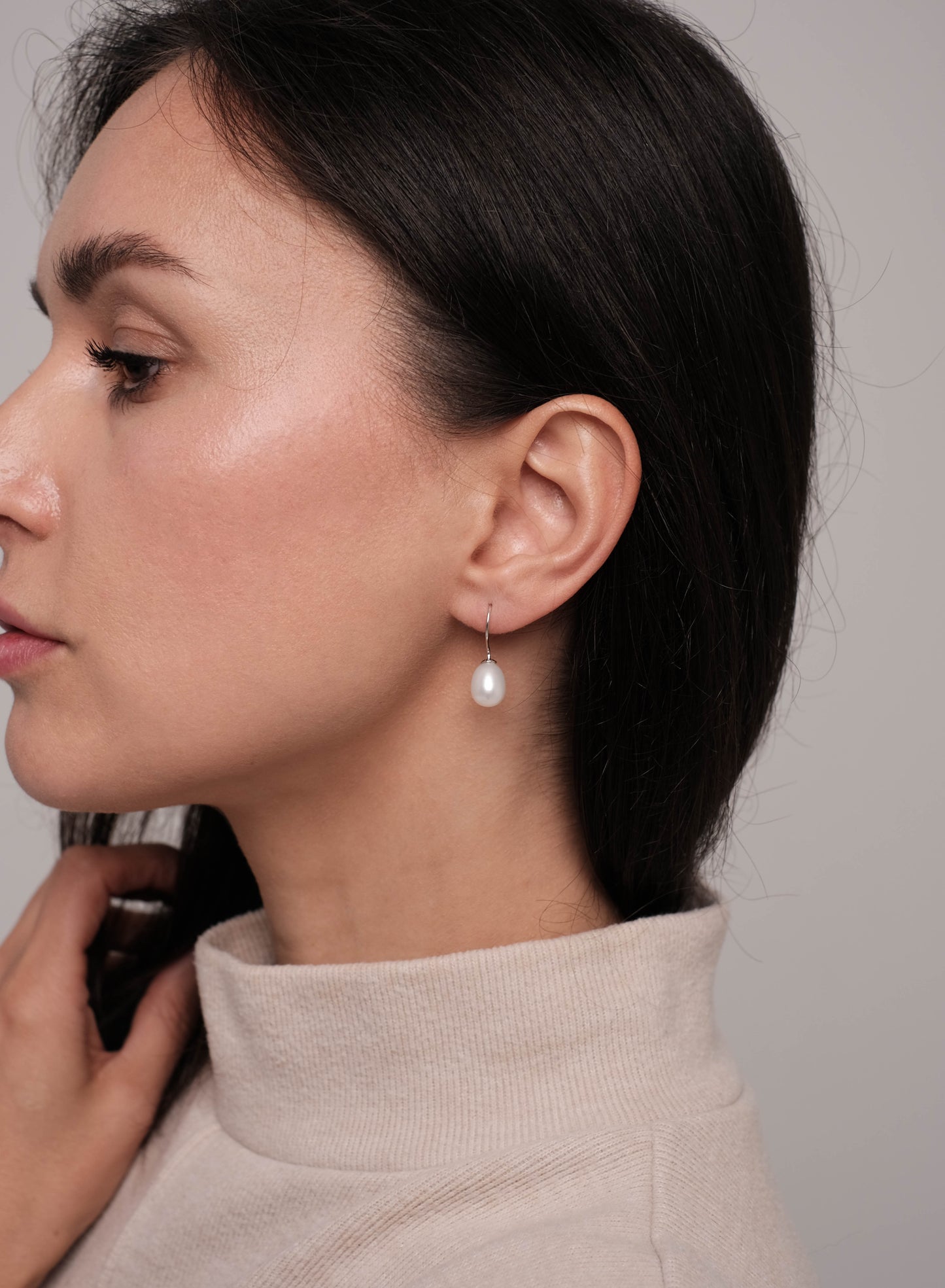 925 sterling silver earrings with natural pearls