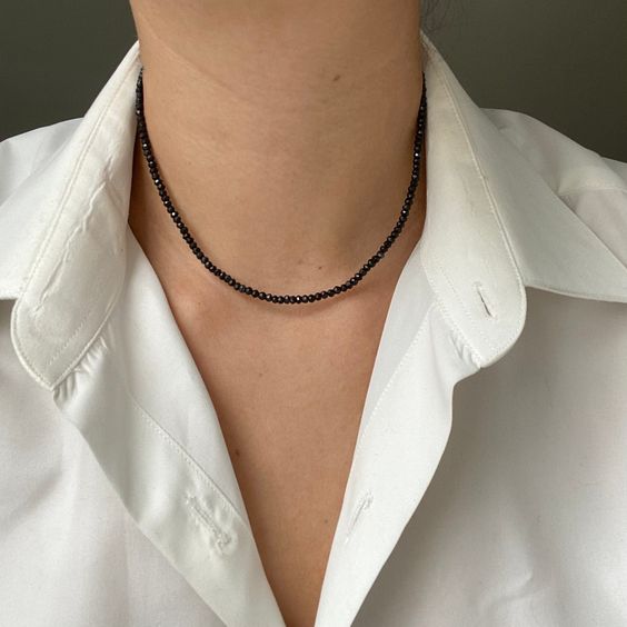 Black agate necklace