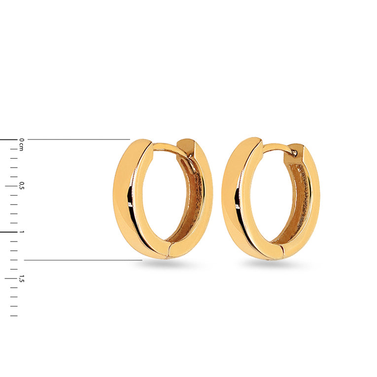 Kullatud hõbekõrvarõngad Hoops 1.2cm