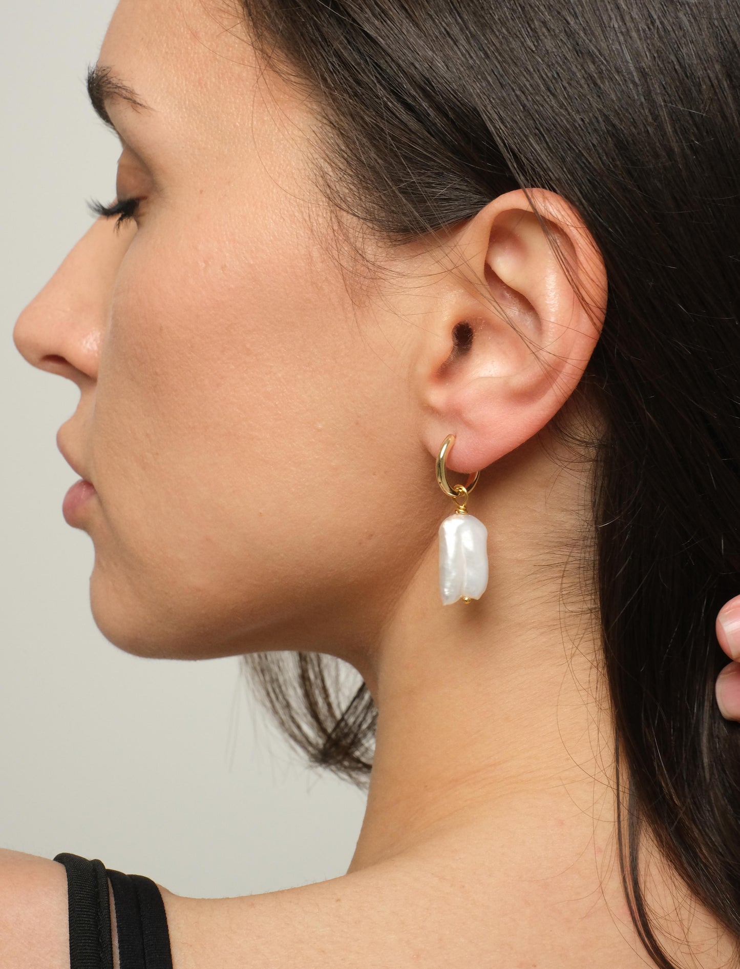 Kullatud kõrvarõngad baroque pärliga "Sandra mini"