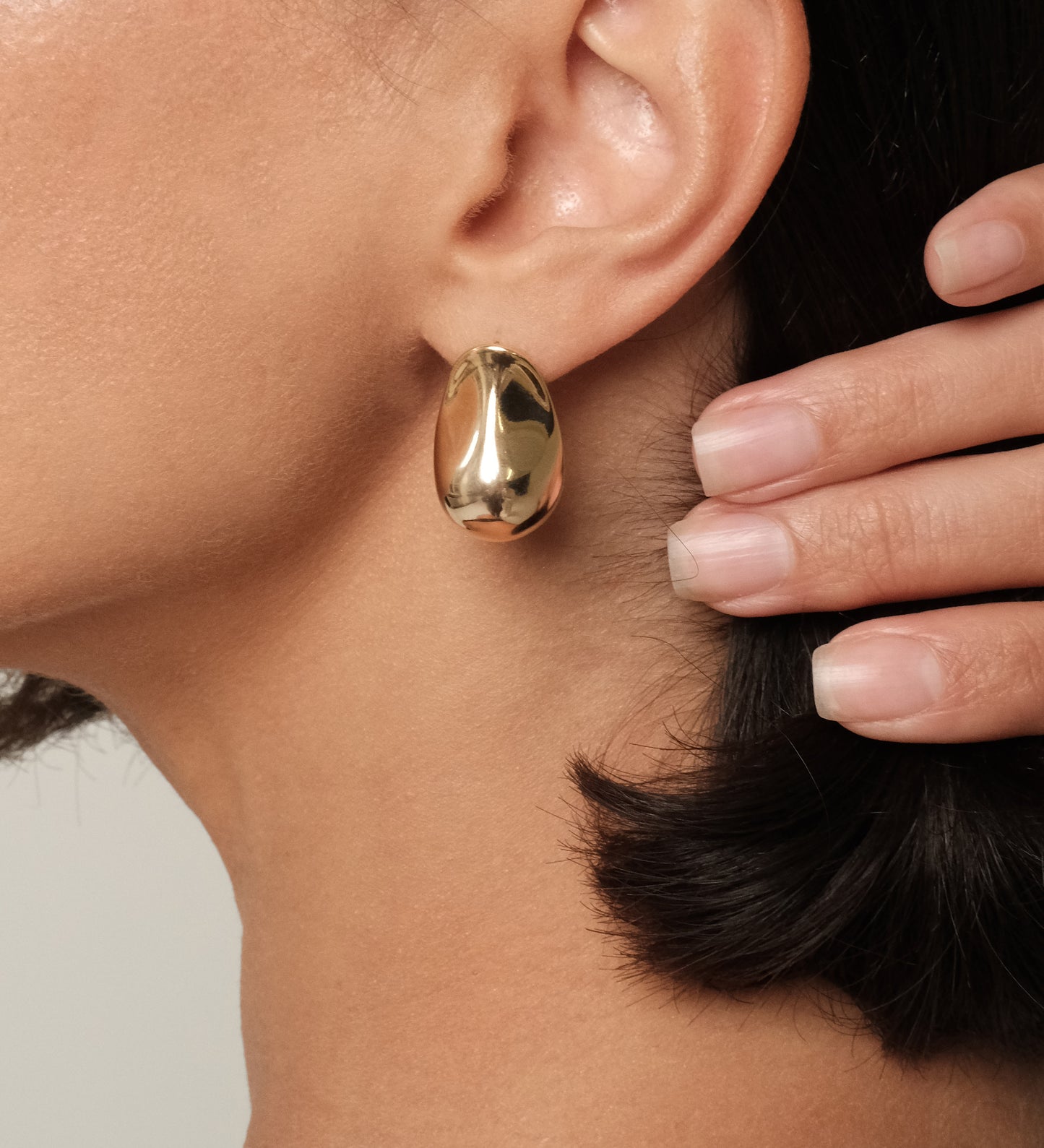 Earrings "Drops golden"