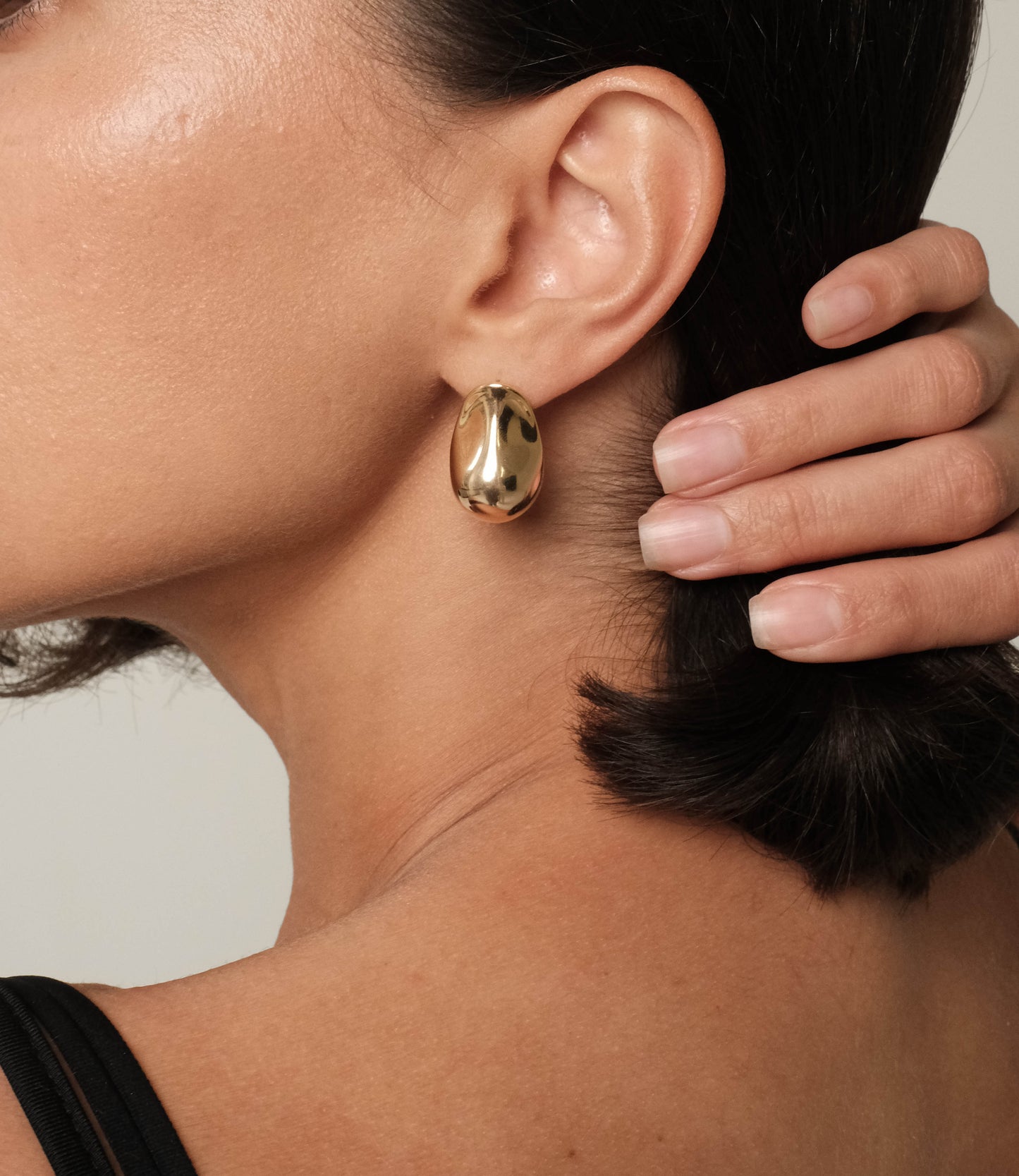 Earrings "Drops golden"