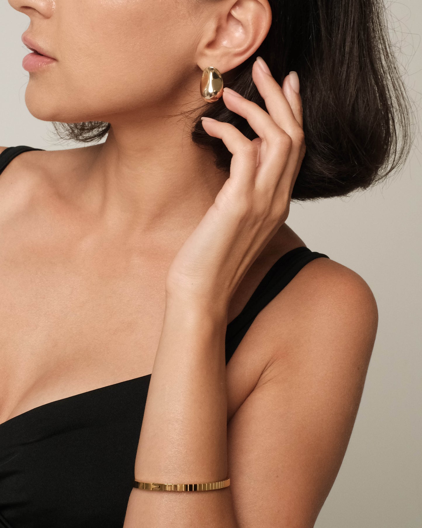 Earrings "Drops golden"