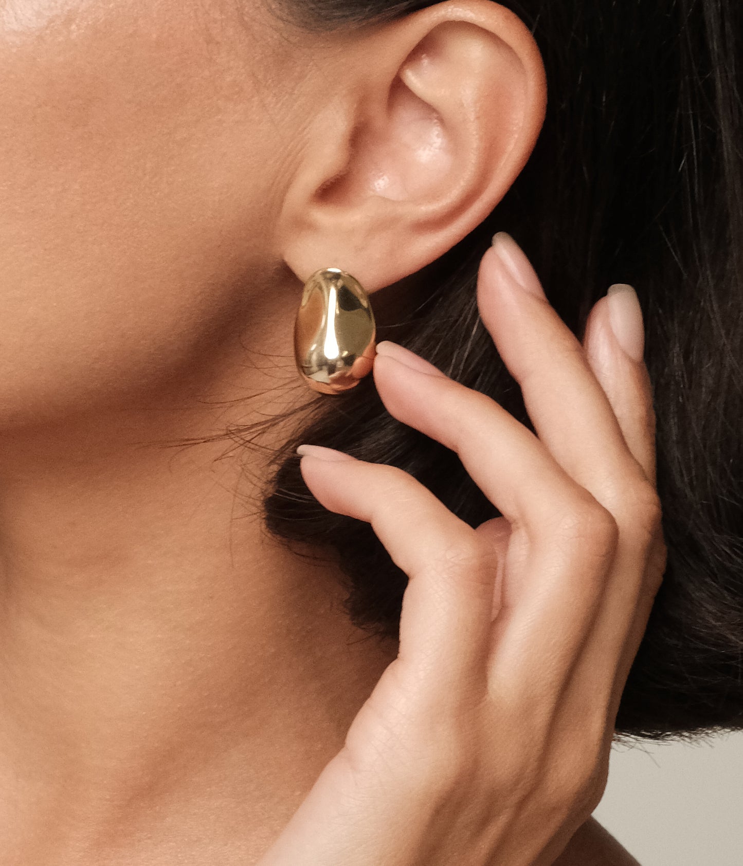 Earrings "Drops golden"