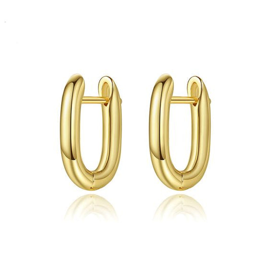 Earrings "Oval hoops"