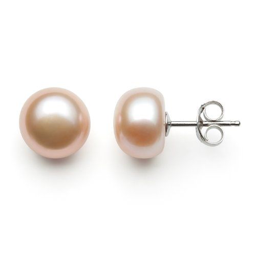 Hõbekõrvarõngad pärliga "Peach"