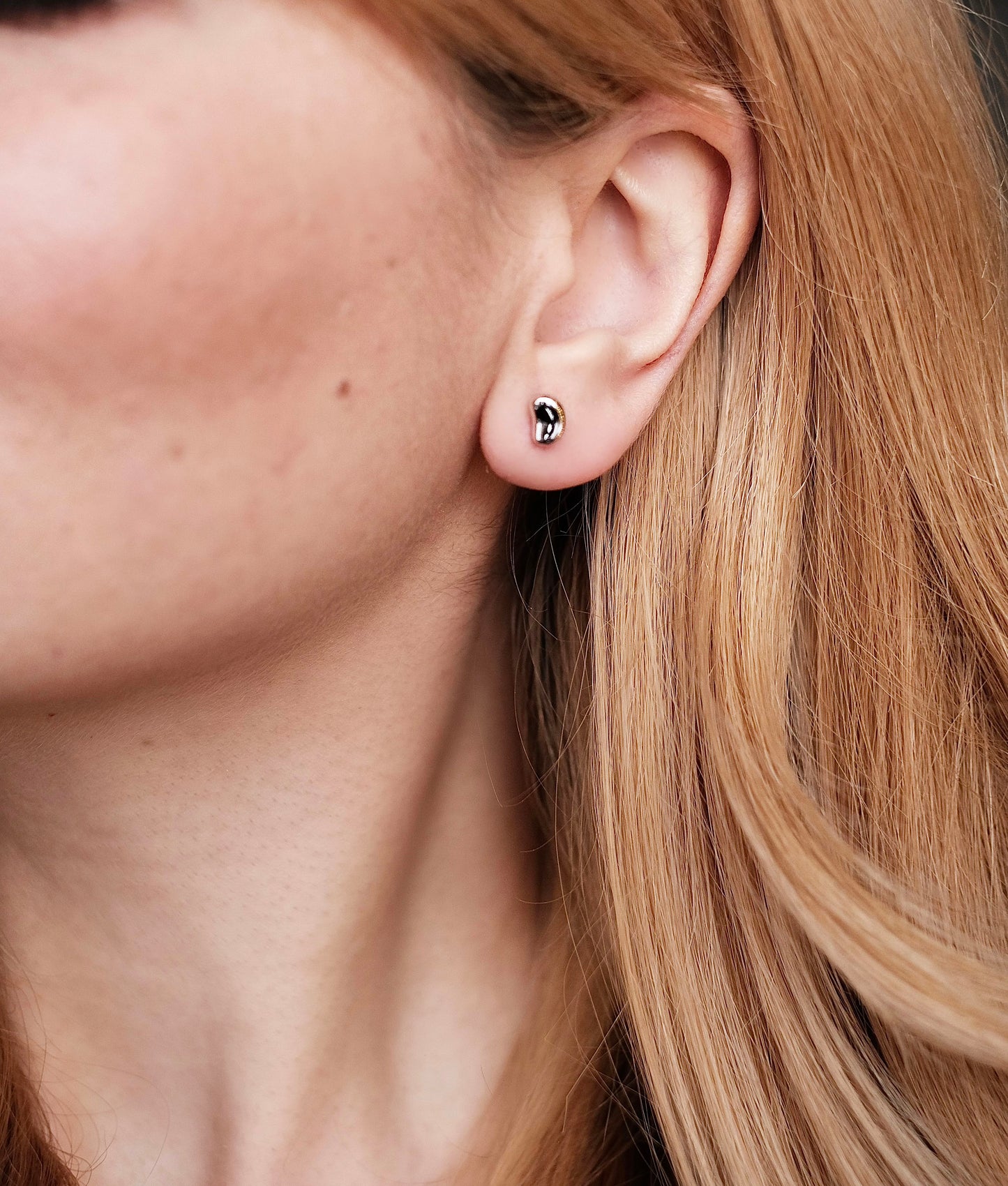 Auskari "Sudraba pupa" 8 mm