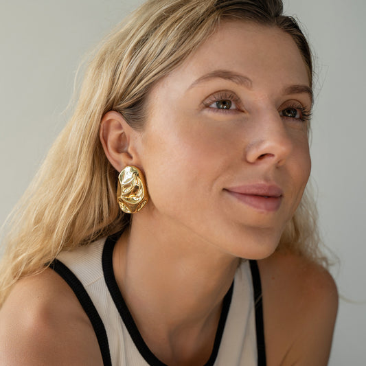 Auskarai "Puffy triangle"