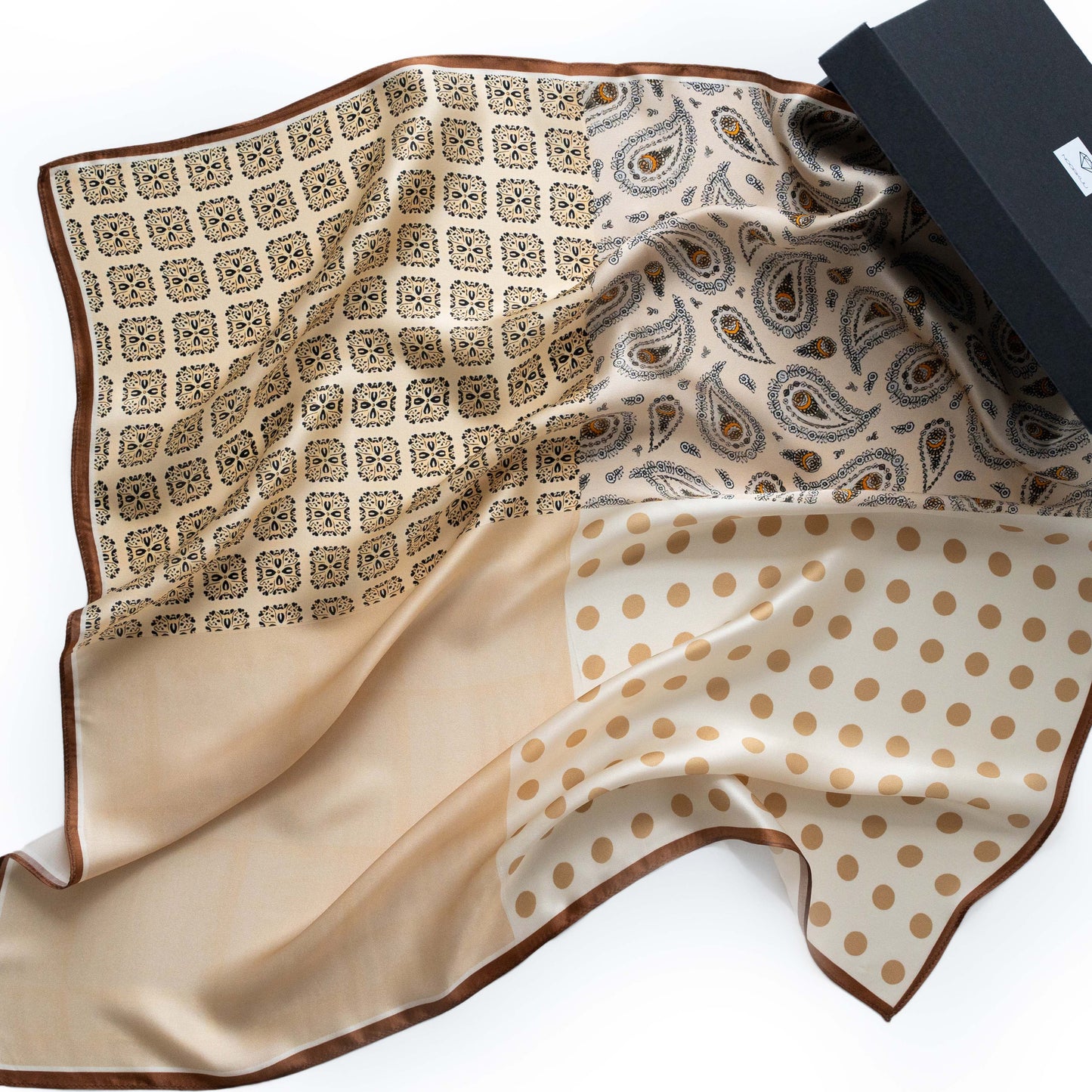 100% silk scarf "Warm colors"