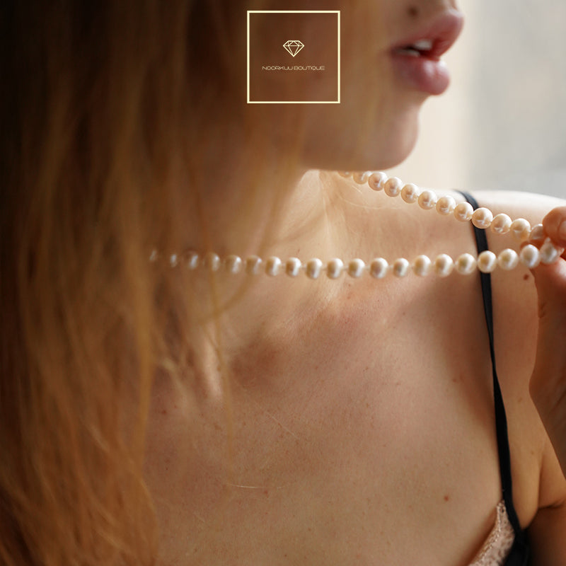 Natūralių perlų vėrinys, 8mm