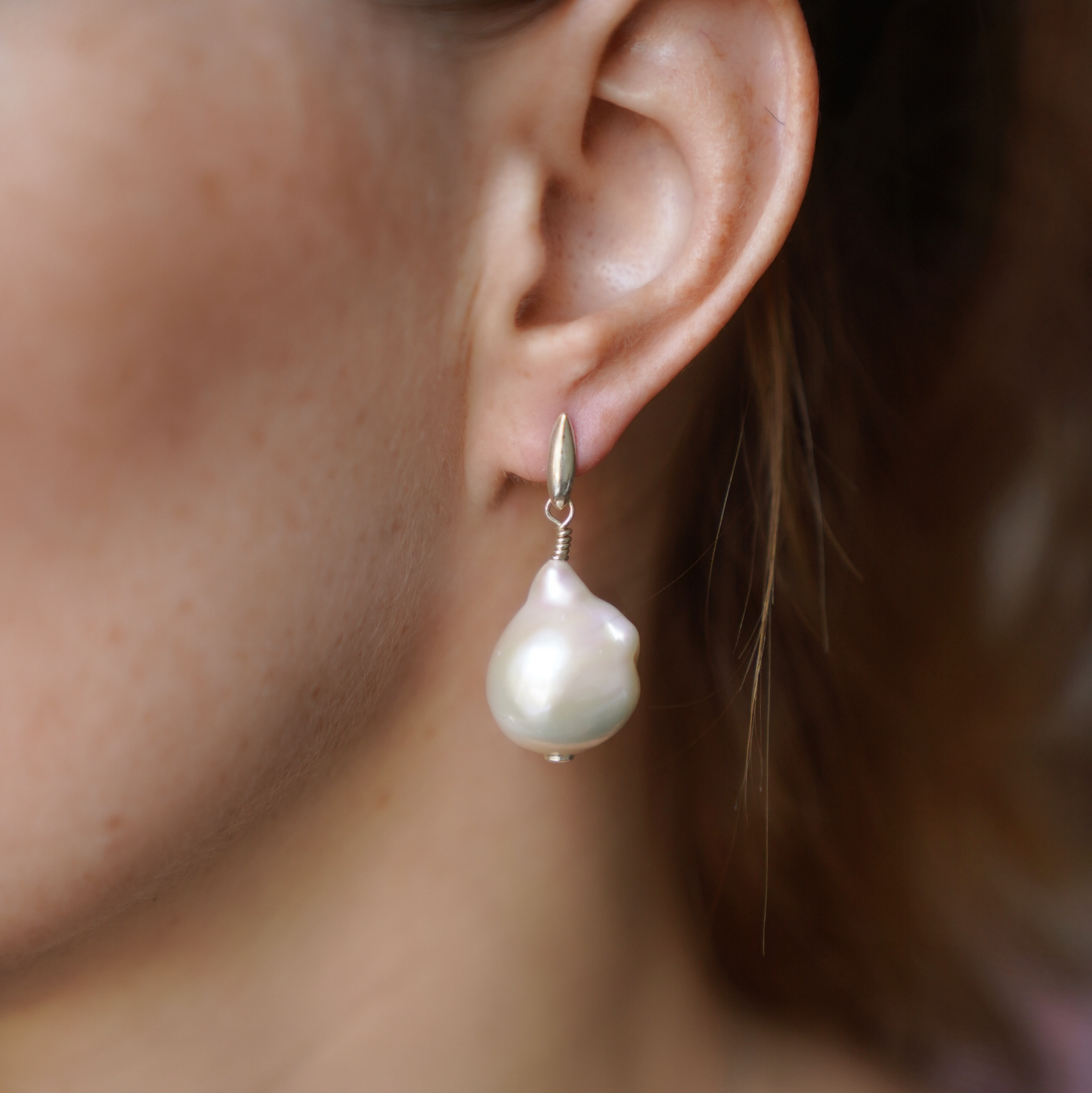 Pärliga kaunid hõbekõrvarõngad 925