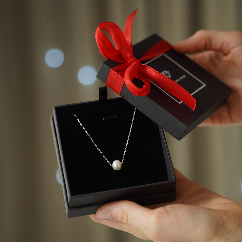 Sidabrinė grandinėlė 925 su natūraliu perlu