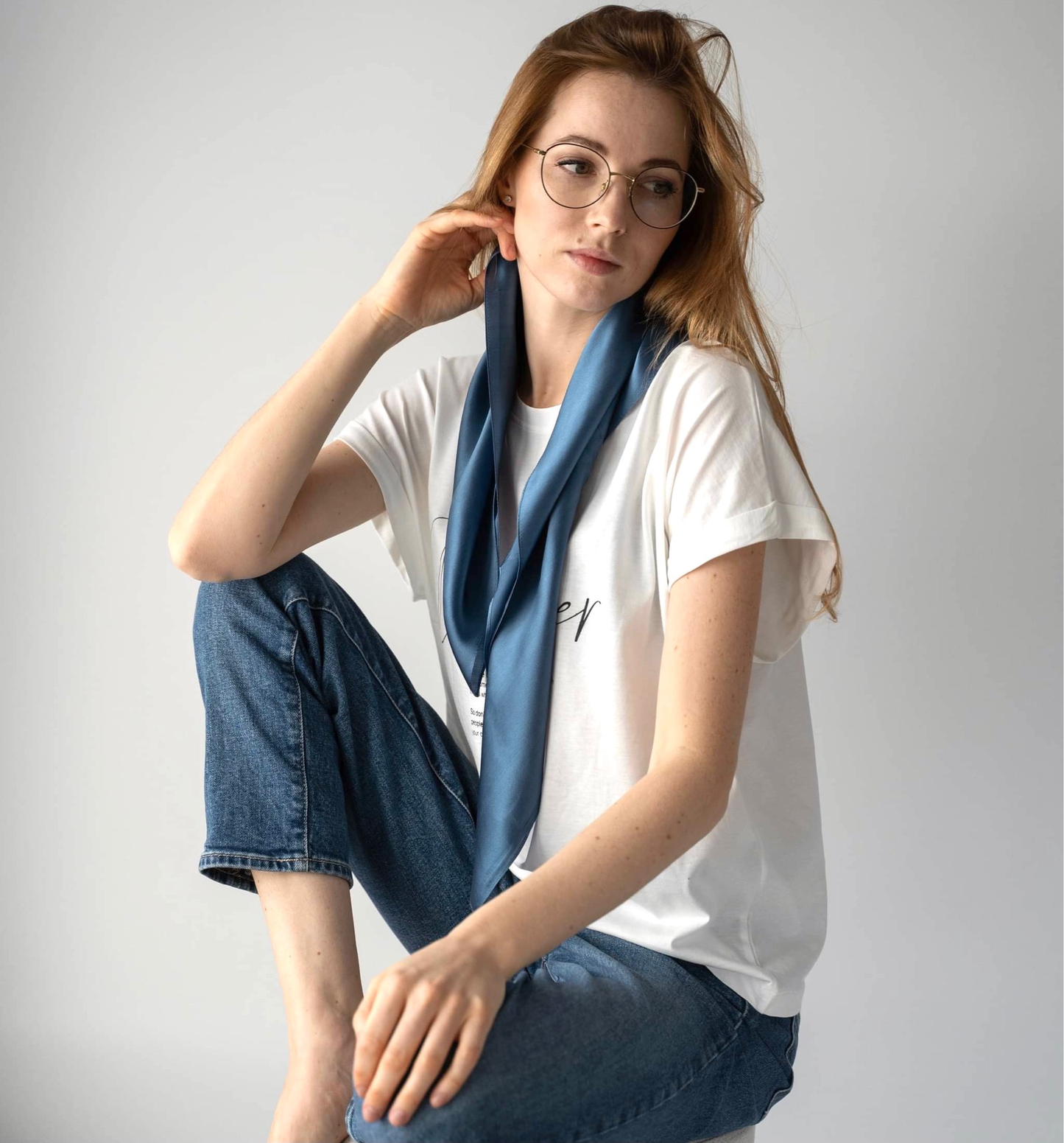 100% zīda šalle "Pusnakts"