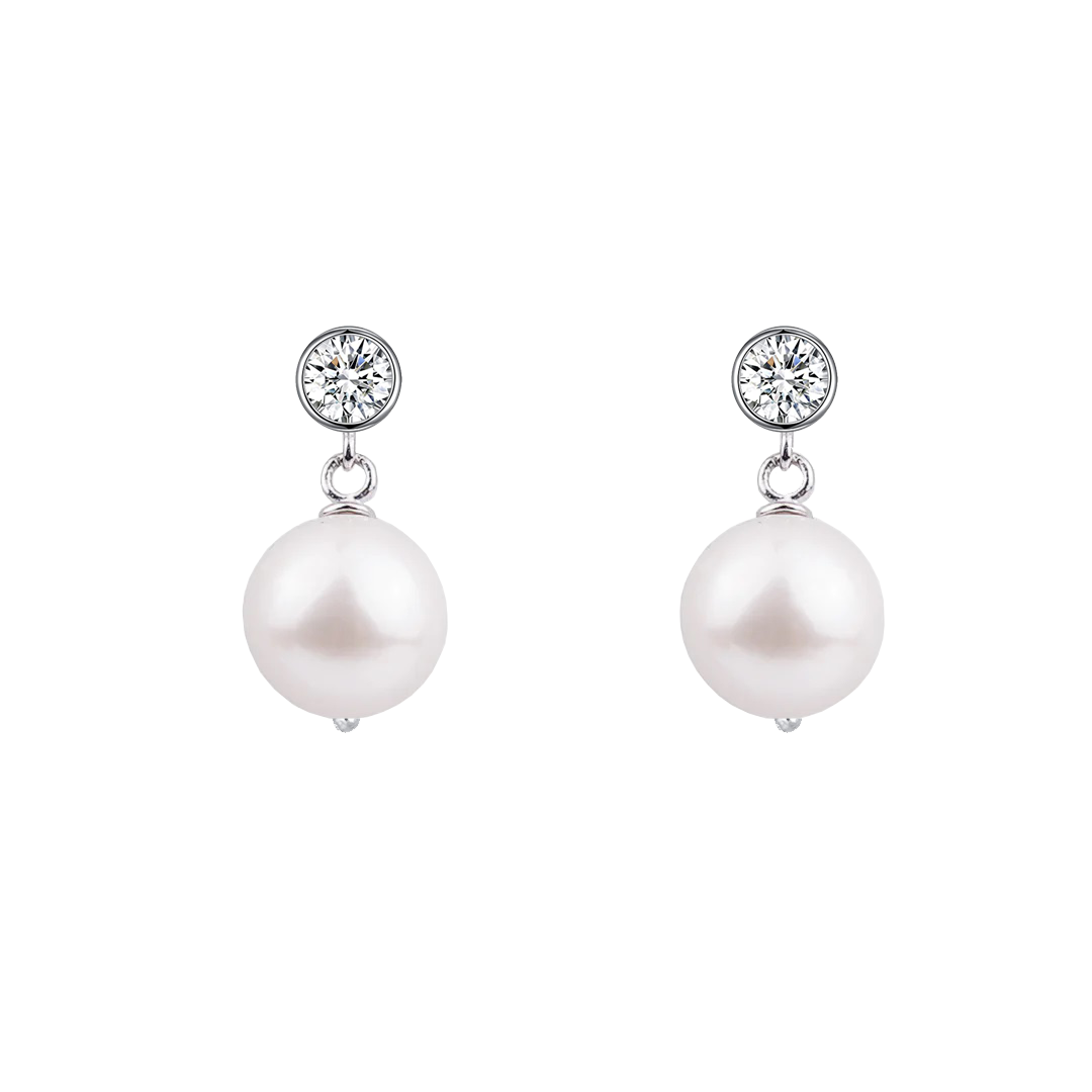 925 sterling silver earrings with natural pearls