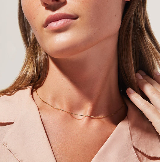 Sterling silver gold plated necklace "Eliana"