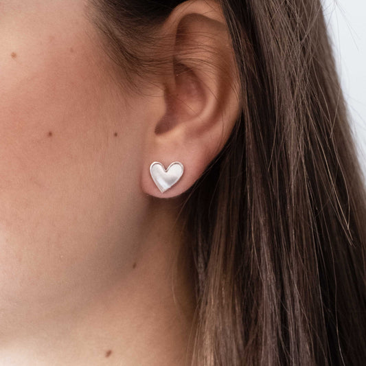 925 sterling silver earrings with natural pearls "Elegance"