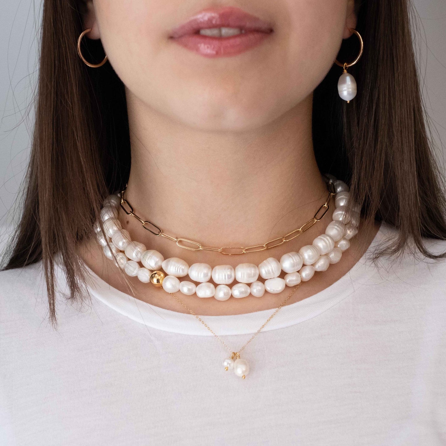 Natural "Huge" pearl necklace, 11-13mm