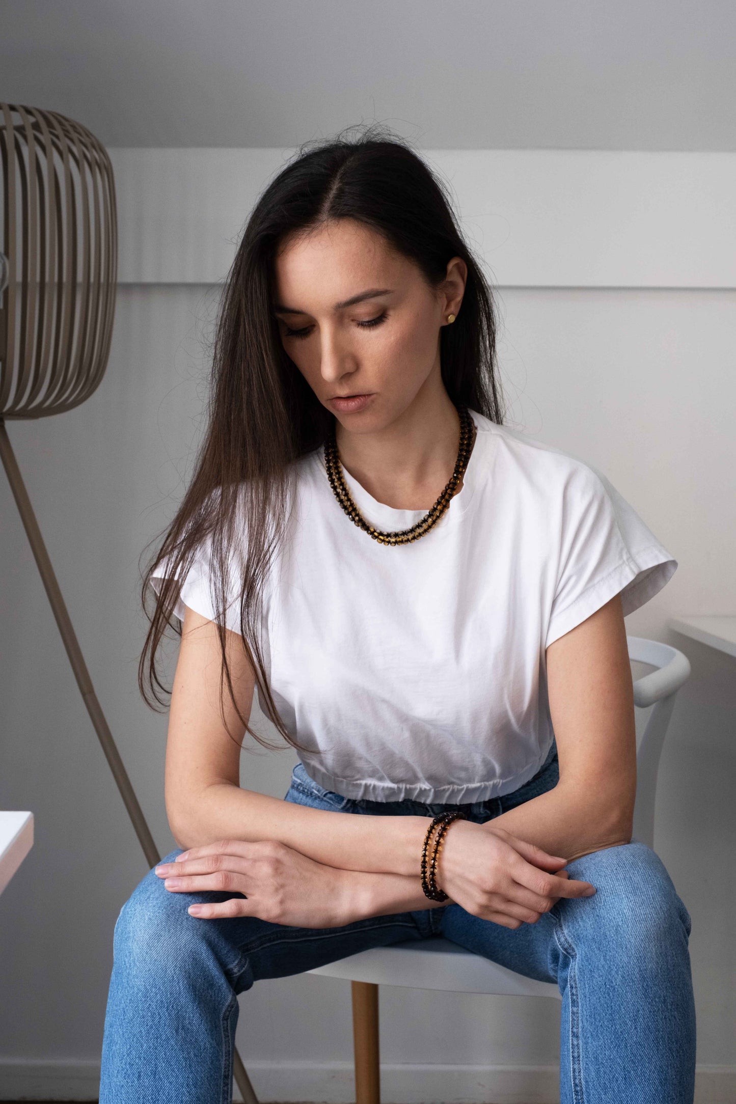 Natūralaus gintaro apyrankė "Flora 1"