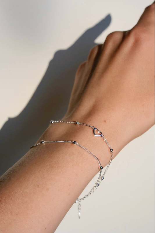 Double silver bracelet