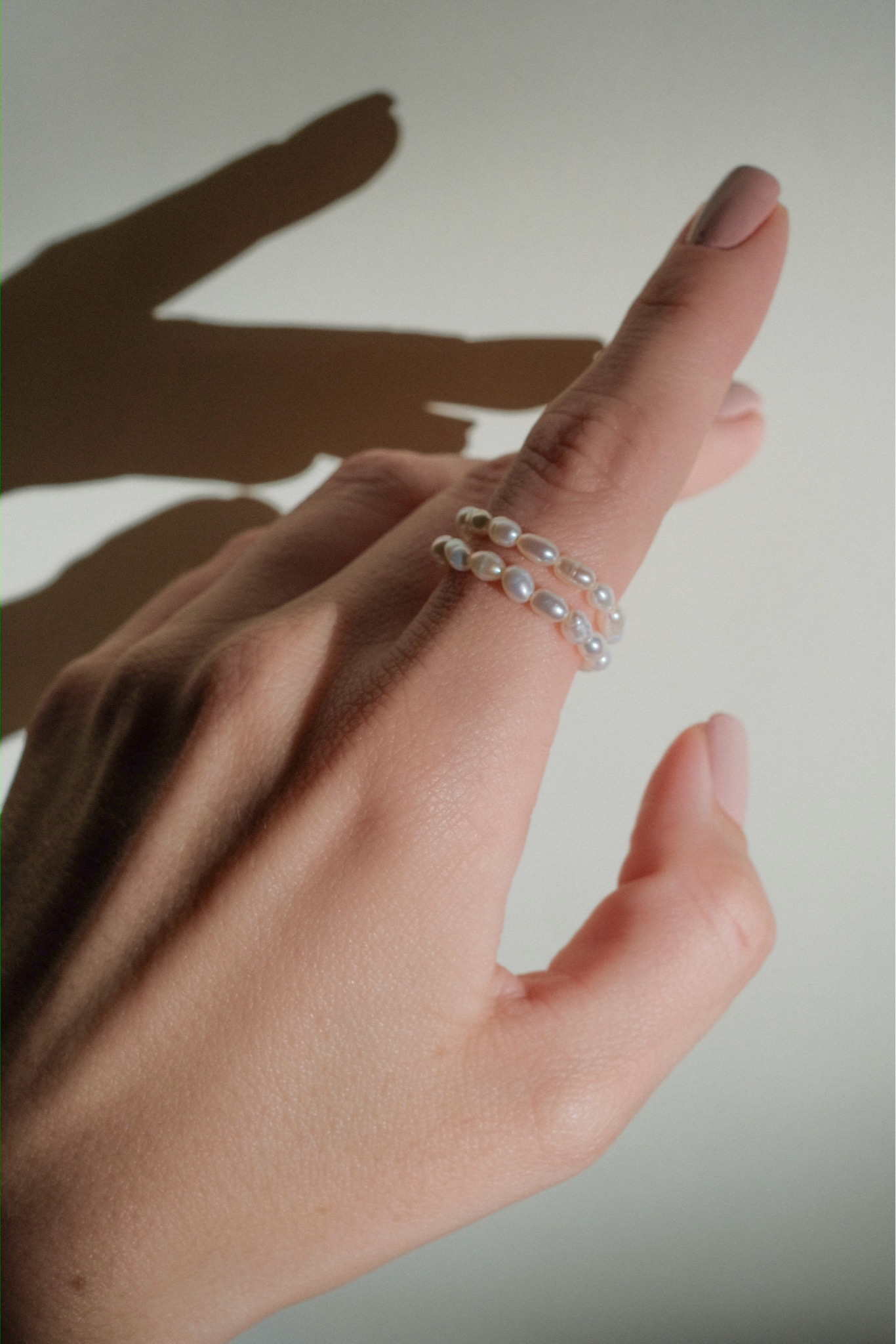 Dabīgo pērļu gredzenu komplekts