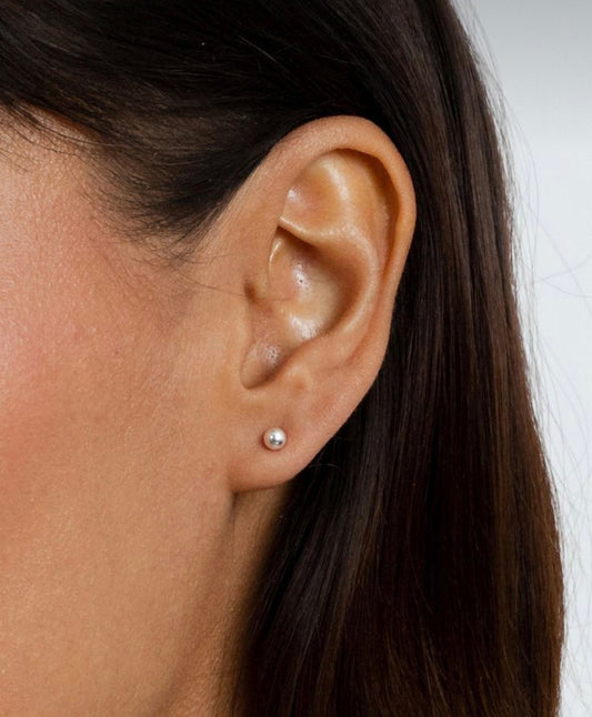 Sterling silver earrings "5mm"